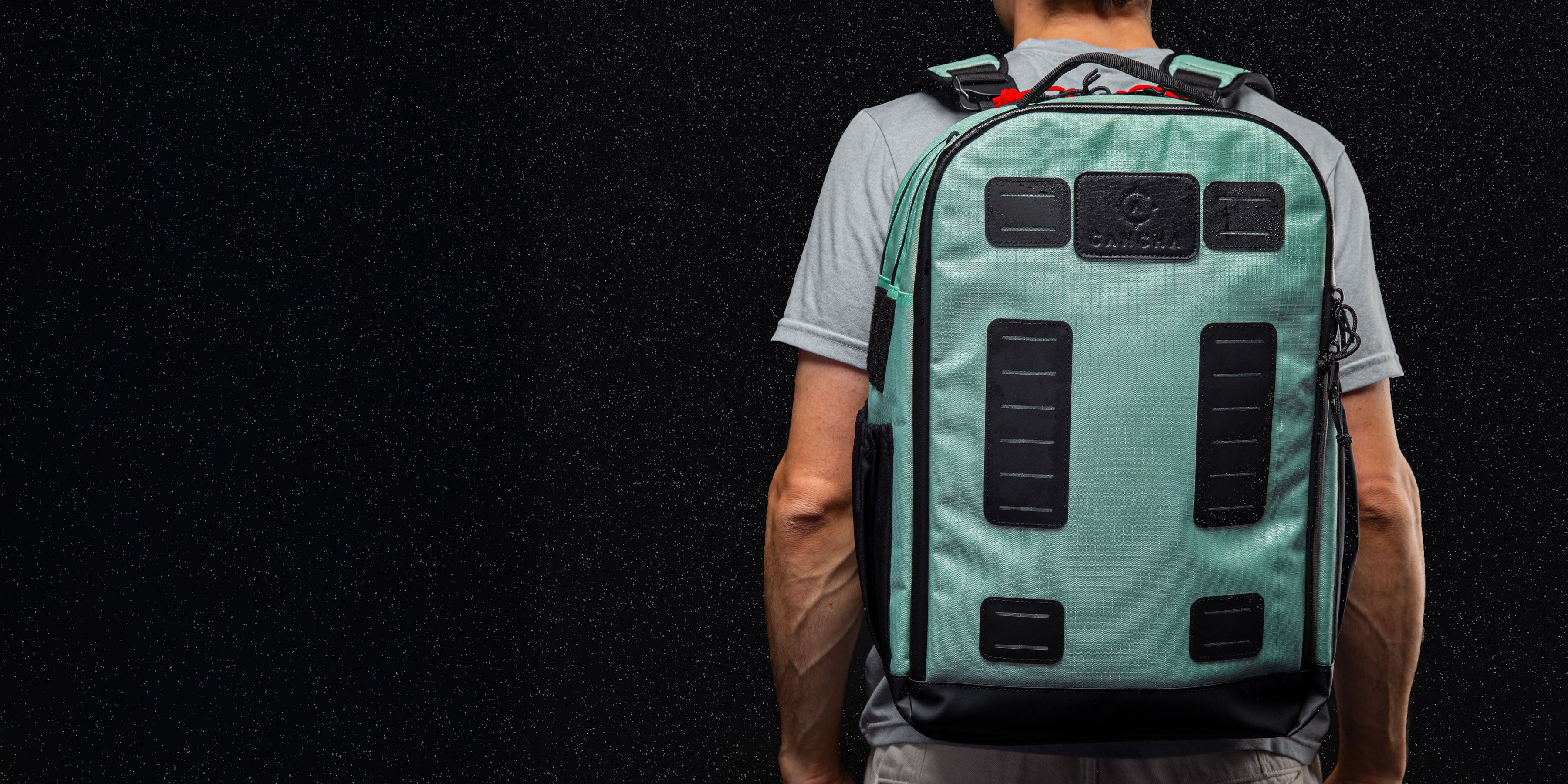 Cancha Bag black background mint green